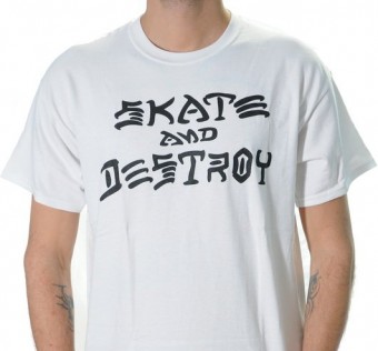 Triko Thrasher Skate and Destroy white